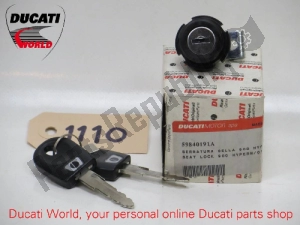 Ducati 59840191A seat lock - Upper part