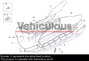 aprilia AP8138620 painel inferior - Vista plana