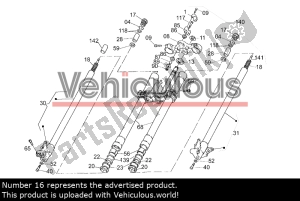 aprilia AP8123611 lower triple tree steering yoke - image 15 of 16