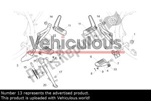 aprilia AP8135863 ondersteuning voetsteun - Bovenste deel