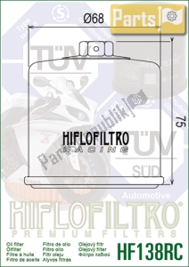HIFLO HF138RC filtr oleju - Dolna część
