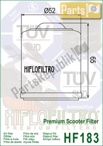 HIFLO HF183 oliefilter - Onderste deel