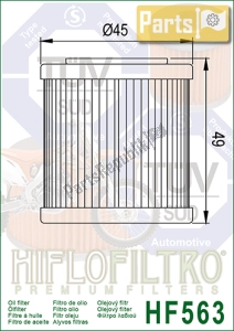 HIFLO HF563 filtro de óleo - Parte inferior