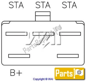 WAI TRR6330 regulator rectifier assembly - Right side