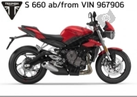 Triumph Street Triple S 660 From VIN 967907  2021 - 2024 exploded views
