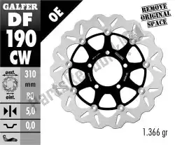 Here you can order the standard wave brake rotor from Galfer, with part number DF190CW: