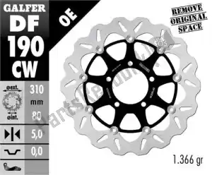 Galfer DF190CW standard wave brake rotor - Bottom side