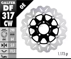 Here you can order the standard wave brake rotor from Galfer, with part number DF317CW: