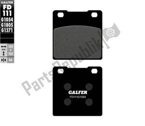 Galfer FD111G1054 pastillas de freno semimetálicas - Lado inferior