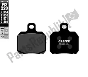 Galfer FD220G1054 pastilhas de freio semi-metálicas - Lado inferior