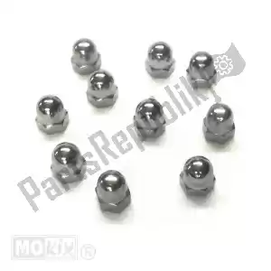 mokix 10193 nut m 6 x 1.00 cap nut chrome 10pcs - Bottom side