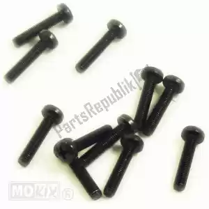mokix 10198 metal screw m5x25 cross head black 10pcs - Bottom side