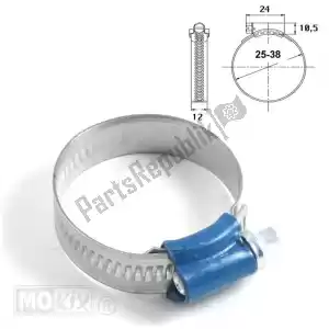 mokix 10326 hose clamp 12mm 26x38mm each - Bottom side