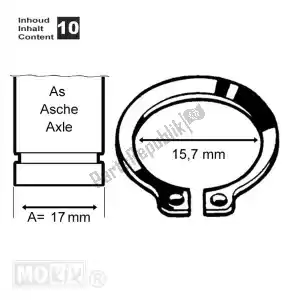 mokix 10415 anello elastico esterno 17mm 10pz - Il fondo