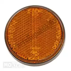 mokix 32517 side reflector round 60mm orange bolt m6 ce - Bottom side