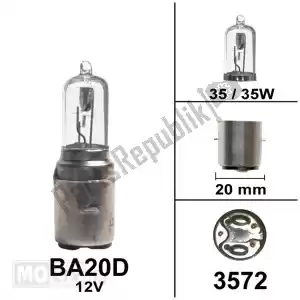 mokix 3572 bombilla ba20d 12v 35/35w halogena (1) - Lado inferior