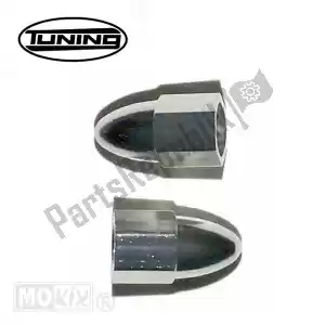 mokix 4428 juego de tapas de válvulas de aluminio en blanco - Lado inferior