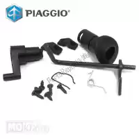 672106, Piaggio Group, kit de matériel de verrouillage de selle piaggio liberty zapc49200 50 125 150 2009 2016, Nouveau