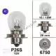 Lamp p26s 12v 15w (1) Mokix 6750