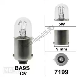 Ici, vous pouvez commander le ampoule ba9s 12v 5w blick (1) auprès de Mokix , avec le numéro de pièce 7199:
