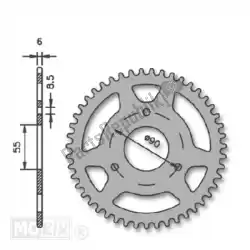 Here you can order the rear sprocket rieju rs2 matrix 55mm 3gats 47t igm from Mokix, with part number 85655: