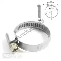 88368, Mokix, collier de serrage 9mm en acier inoxydable 20x32mm chacun SLANGKLEM 9mm RVS 20x32mm Per Stuk NORMA<hr>SCHLAUCHSCHELLE-9 INOX 20x32 Pro Stuck NORMA<hr>COLL.DE DURITE 20x32mm 9mm 1pcs NORMA<hr>TUBE CLIP 9mm INOX 20x32mm 1pc NORMA, Nouveau