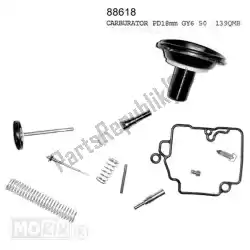 Aqui você pode pedir o kit de reparo do carburador china 4t gy6 16. 0mm em Mokix , com o número da peça 90754: