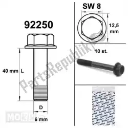 Ici, vous pouvez commander le bride carter boulons sw 8 m6x40 noir 10pcs auprès de Mokix , avec le numéro de pièce 92250: