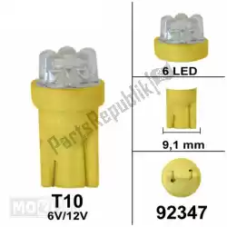 Here you can order the bulb t10 6v/12v 6 led orange bollard (1) from Mokix, with part number 92347: