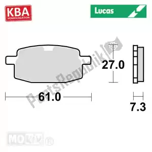 mokix MCB590 brake pad lucas std mbk/pgo/yamaha kba - Bottom side