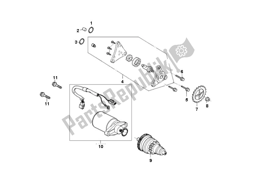 Todas as partes de Startmotor - Oliepomp do AGM China Z 2000 SP 50 2000 - 2010