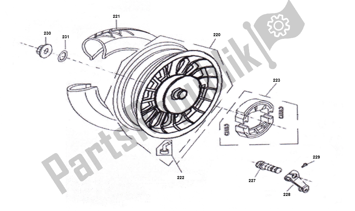 All parts for the Rear Wheel of the AGM China Z 2000 SP 50 2000 - 2010