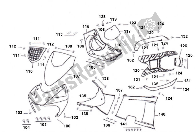 Toutes les pièces pour le Plaatwerk du AGM China Z 2000 SP 50 2000 - 2010