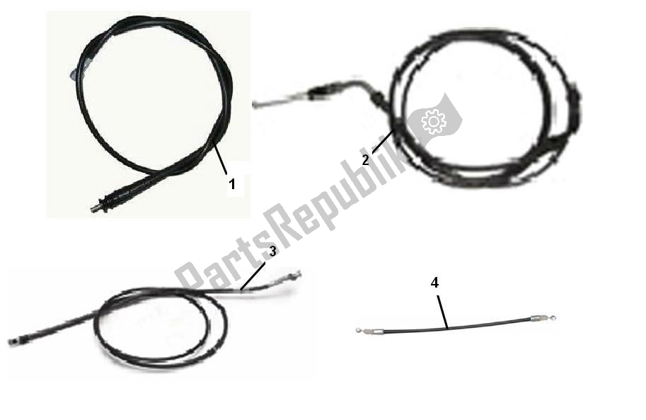 All parts for the Cables of the AGM Classic LX S VX 50 2000 - 2010