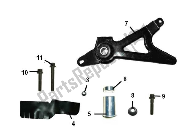 All parts for the Uitlaatsteun of the AGM Classic LX S VX 50 2000 - 2010