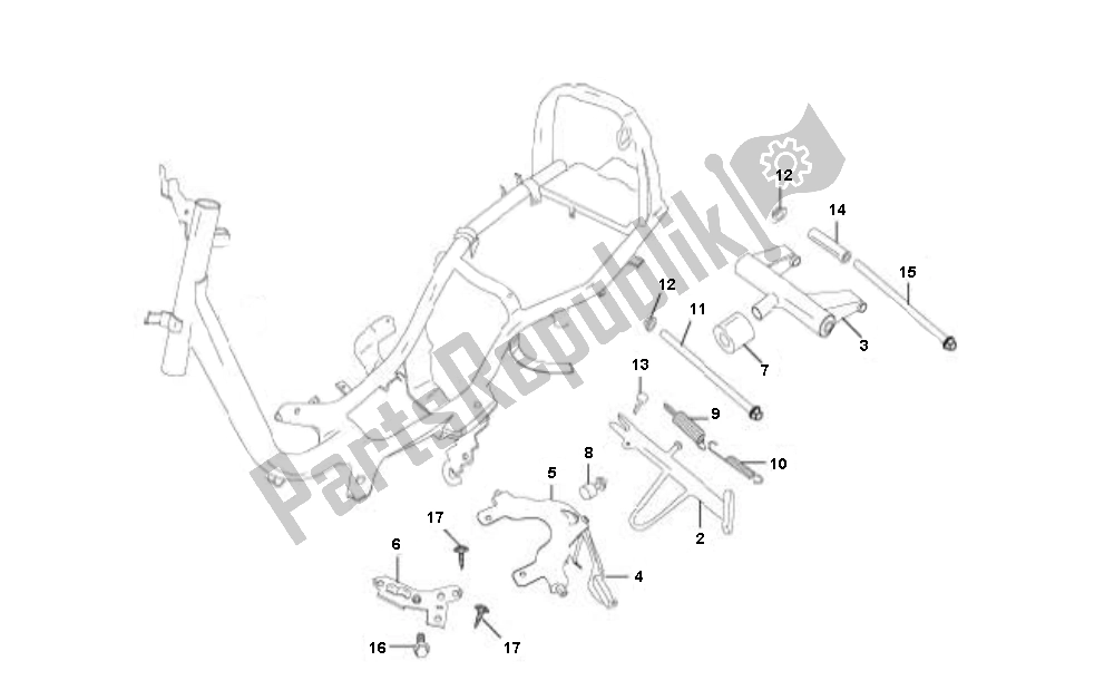 All parts for the Sub Frame of the AGM Flash 50 2000 - 2010