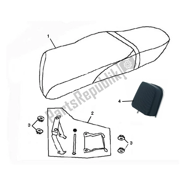 All parts for the Saddle of the AGM Grand Retro 50 2000 - 2010