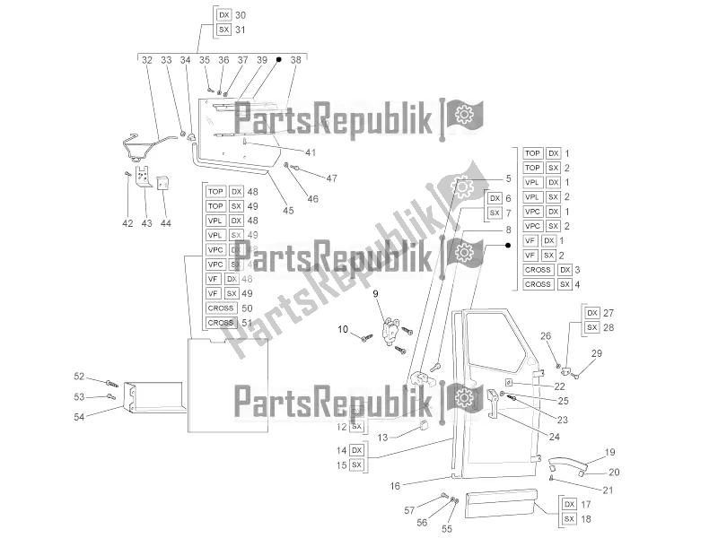 All parts for the Cab - Doors of the APE 50 C 80 2009 - 2022