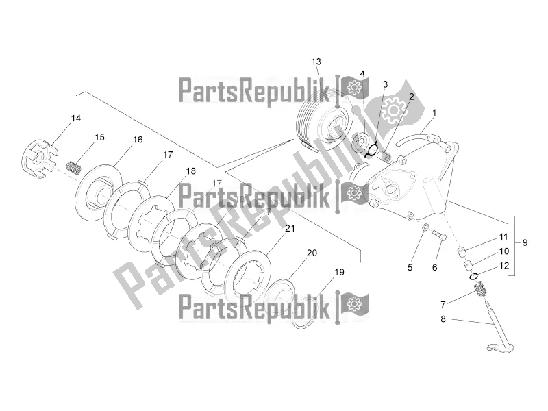 All parts for the Clutch of the APE 50 C 80 2009 - 2022