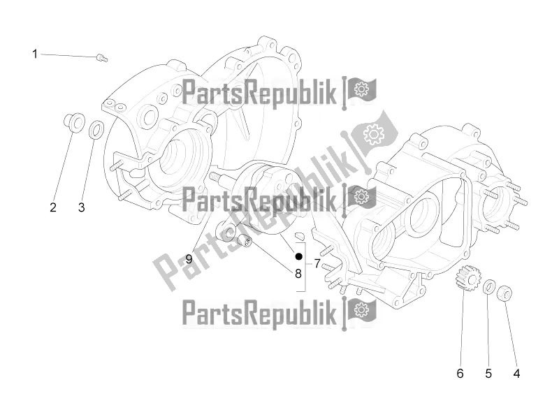 All parts for the Crankshaft of the APE 50 C 80 2009 - 2022