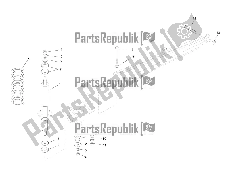 Toutes les pièces pour le Suspension Arrière - Amortisseur / S du APE 50 C 80 2009 - 2022