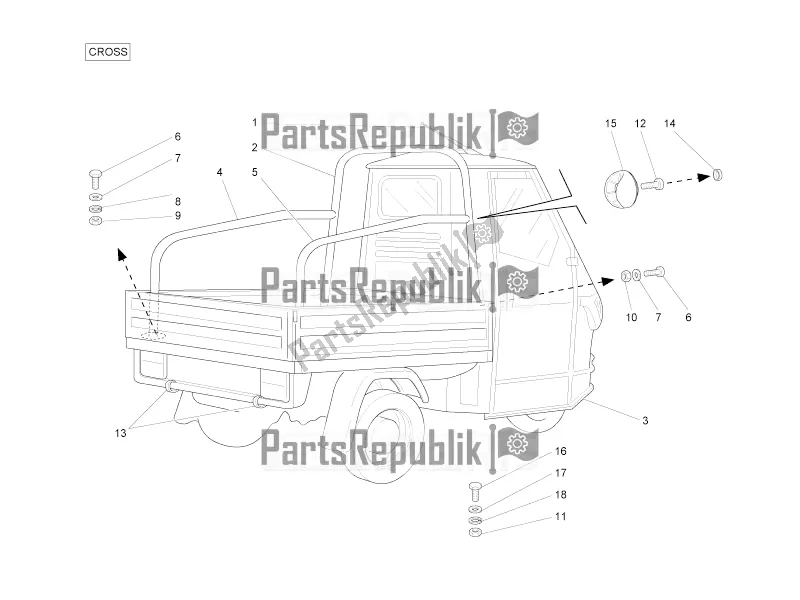 Todas las partes para Side Chassis/body de APE 50 C 80 2009 - 2022