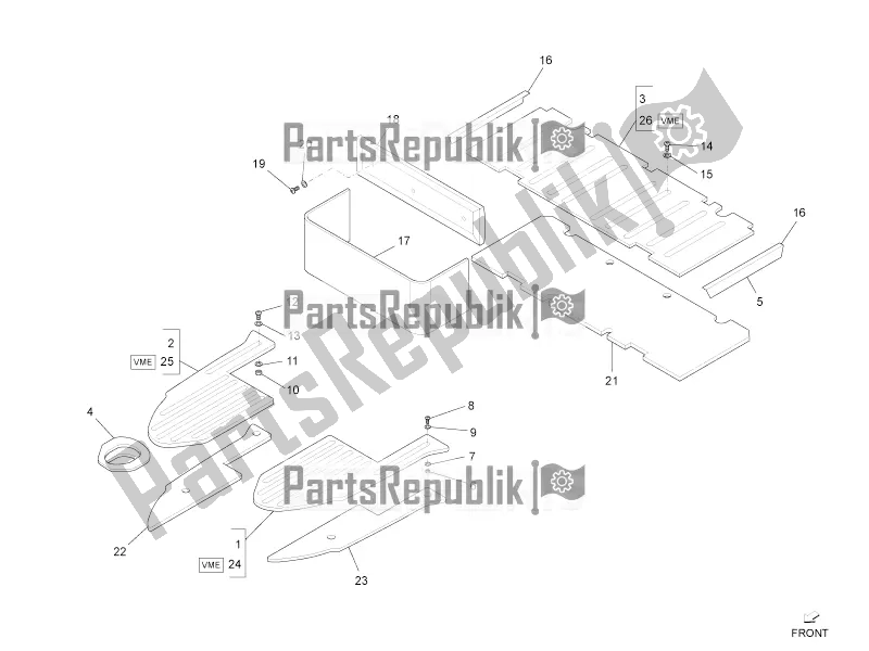 Tutte le parti per il Interior Lining del APE Calessino 422 2007 - 2012