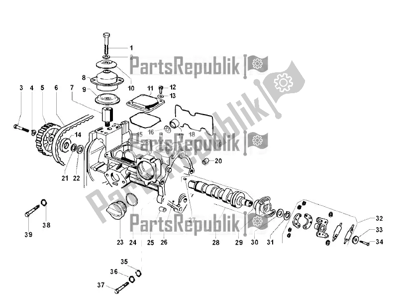 All parts for the Rocking Levers Support Unit of the APE Calessino 422 2007 - 2012