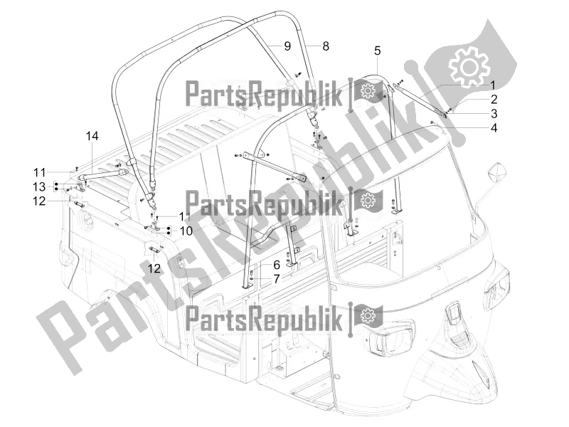 Wszystkie części do Frame Covers APE Calessino 200 2013 - 2022