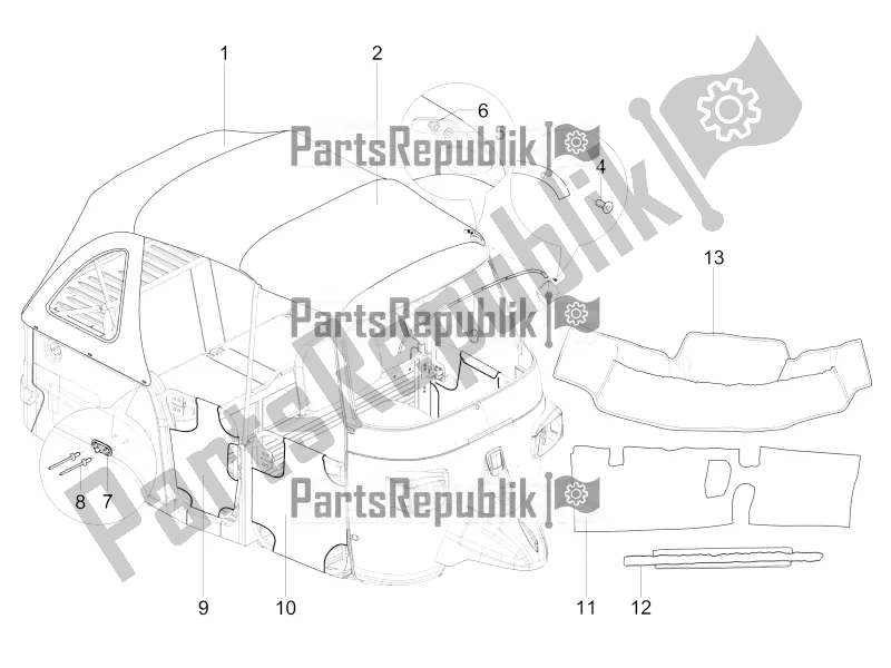 Tutte le parti per il Interior - Covering del APE Calessino 200 2013 - 2022