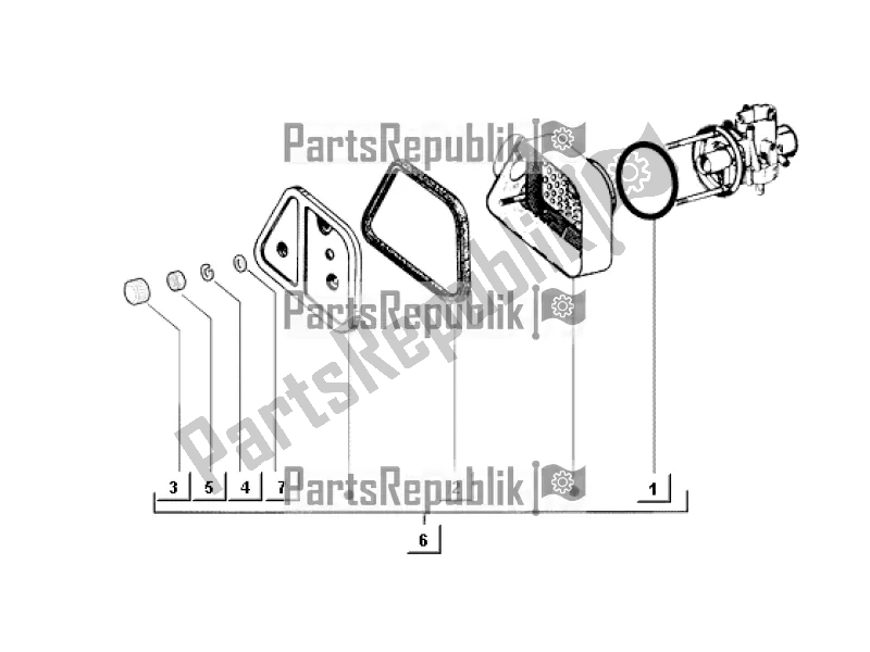 Todas as partes de Filtro De Ar do APE MIX 50 CC 2T C 80 1998 - 2008