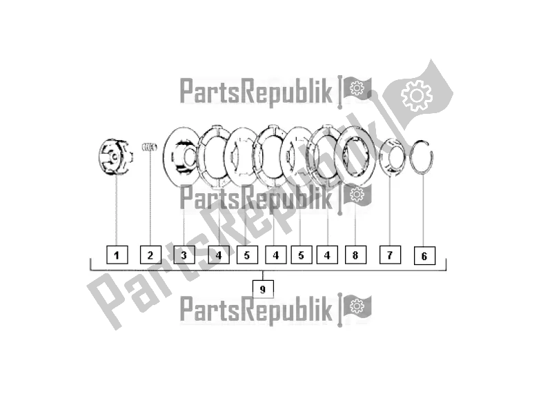 Todas las partes para Embrague de APE MIX 50 CC 2T C 80 1998 - 2008