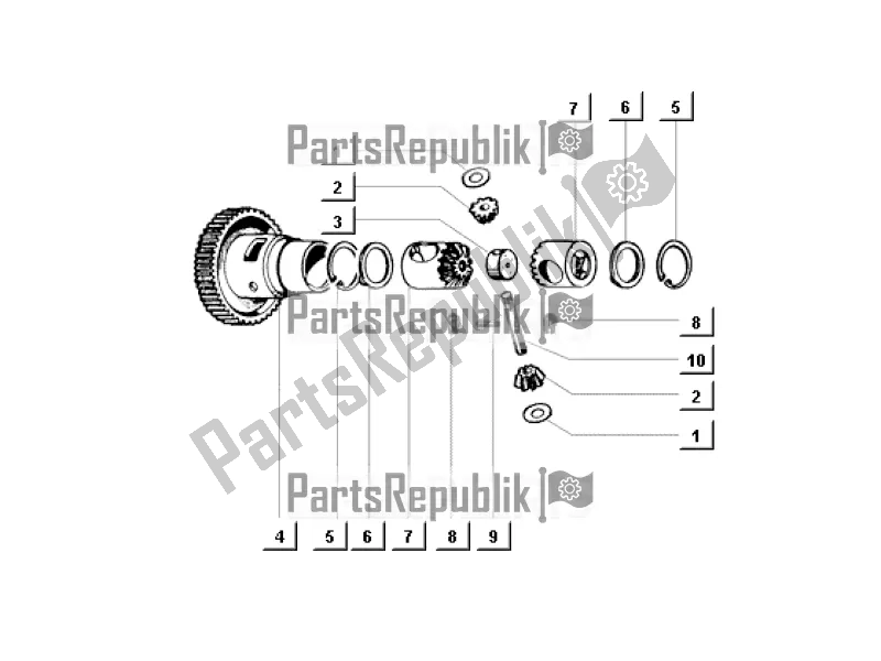 All parts for the Differential of the APE MIX 50 CC 2T C 80 1998 - 2008