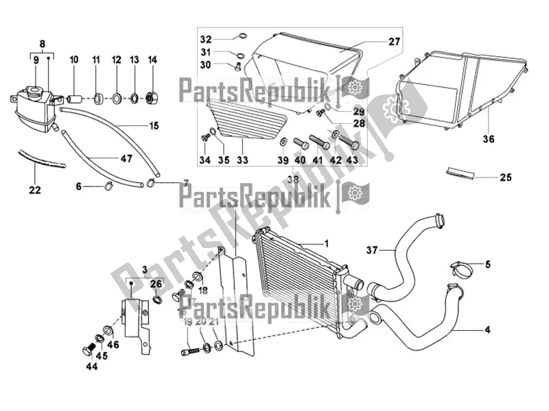 Tutte le parti per il Sistema Di Raffreddamento del APE MP 601 Classic 422 2006 - 2007